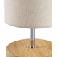 Paco Home Stehleuchte Wohnzimmer Tischleuchte LED Lampe Schlafzimmer Modern Stoffschirm Holz E27 Farbe: Weiß Lampenfuß: Stehleuchte - BVGYQVQ7