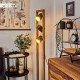 Stehleuchte Gressot Stehlampe aus Holz Metall in Natur Grau Goldfarben Leuchte im skandinavischen Design mit verstellbaren Schirmen Höhe 151 cm 3 x E14 max. 25 Watt - BOTVW1NJ