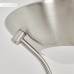 Stehleuchte Rom Bodenlampe aus Metall Glas in Nickel-matt Weiß dimmbare Stehlampe mit Tastdimmer am Gehäuse verstellbarer Leuchtenarm 1 x R7 max. 230 Watt + 1 x G9 max. 33 Watt - BZXIKEDE