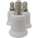 CROWN LED Hochwertige 3x Lampensockel Adapter Konverter weiß E14 Fassung auf E27 Sockel Lampenadapter Lampensockeladapter für LED Halogen Energiespar Lampen - BQBDI42K