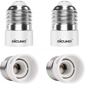 DiCUNO E27 auf E14 Sockel Konverter 4-Pack Socket Adapter Hohe Qualität Lampensockel Adapter für LED-Lampen und Glühbirnen und CFL-Lampen - BOKDW7ED