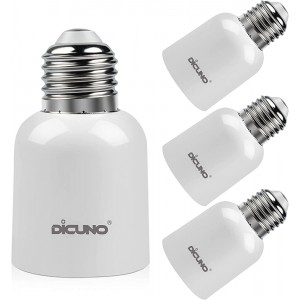 DiCUNO E27 auf E40 Sockel Konverter 4-Pack Sockel Adapter Hochwertiges Lampensockel Adapter für LED-Lampen und Glühlampen und CFL-Lampen - BFBMLNMV
