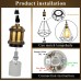 DiCUNO E27 vintage solid Lampenfassung Lampenhalter aus Aluminium und Keramik Buchse Adapter für Edison Schraub Glühbirne DIY Wand- Tisch- Steh- oder Deckenleuchte，Vintage Brass 4er Set - BUWIQ67M