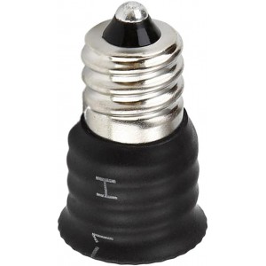 Fenteer E12 zu E14 Lampensockel Adapter Konverter Sockeladapter für LED Glühbirne Energiesparlampe - BYSEIKWQ