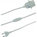 GURU SHOP Anschlusskabel Steckerleitung Zuleitung Lampen Kabel mit Schalter Fassung Einzeln Verpackt 4m Weiß E14 Farbe: Weiß E14 Elektrozubehör - BOVQLQA6