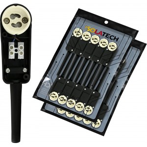 ISOLATECH GU10 Fassung Sockel mit Anschlusskasten VDE CE RoHS zum Einbau von Halogen- und LED-Einbaustrahler 20 Stück - BDXRLNKK