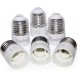 Kundorf 6 Stück E27 auf E14 Adapter E27 zu E14 Lampensockel Lampenfassung Adapter Konverter E27 auf E14 Fassung für LED Halogen Energiespar Lampen weiß - BZRPFW89