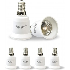 Uplight E14 auf E27 Sockel Adapter,E14 bis E27 Lampen Sockel Konverter,Max Spannung 250V Max Leistung 200W 6er-Pack. - BHKALD4N