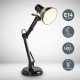 B.K.Licht LED Schreibtischlampe Tischlampe mit Gelenkarm aus Metall Leselampe mit E14 Fassung exkl. Leuchtmittel - BUXYTJVW