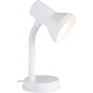 BRILLIANT Lampe Junior Tischleuchte weiß | 1x R80 E27 40W geeignet für Reflektorlampen nicht enthalten | Skala A++ bis E | Mit Kippschalter - BJUEM6V7