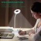 Wiederaufladbare LED-Schreibtischlampe von Semlos Tischlampe mit Touch-Bedienung USB-Leselampe Bürolampe blendfreie Tischlampe 5 Farbmodi 5 Helligkeitsstufen Telefonhalter - BGWOP55E