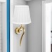 2 Stück Kleine Lampenschirme Aufstecken E14 Weiß Barrel Fabric Stoff Lampenschirm 9 × 14 × 13 cm Modern Simple Clip on Lampshades für Kronleuchter Wandleuchte Stehlampe - BSXBFMM1
