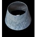 Designer Lampenschirm Grau Kaiman Optik Leder Imitat rund konische Form Ø 25 bis 40cm Grau 20*30*18cm - BHDAN5HN