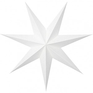 IKEA Strala Weihnachtsstern sternförmiger Leuchtenschirm 70 cm aus Papier Punkte gepunktet weiß - BZCCQ4ND