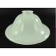 Lampenschirm antik-Stil weiß Glas Glasschirm kegelförmig Milchglas matt Jugendstil - BDSVXK87