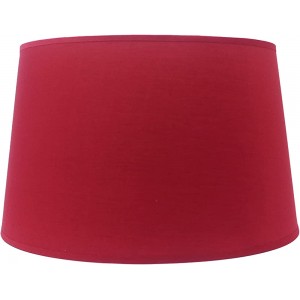 Lampenschirm Stoff groß Stehlampe E14 E27 H 23 x Ø 40 cm rund Farbe:rot - BMSNE8E1