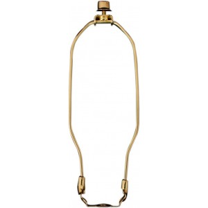 Royal Designs Lampen-Harfe Endstück und Lampen-Harfenhalter-Set Messing poliert poliertes Messing 25.40 cm - BEZKSJAJ