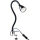 B.K.Licht LED Klemmleuchte dimmbar schwarz LED Schreibtischlampe klemmbar Tischlampe inkl. GU10 LED 400lm 3.000K - BMHRD5W6
