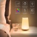 BNGXR LED Nachttischlampe mit Touch-Funktion und Fernbedienung 13 Farben RGB Farbwechsel und 3 Modi USB Aufladbar Touch Dimmbar Atmosphäre Tischlampe für Kinder Schlafzimmer Camping - BRLJKHJQ
