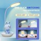 FemKey Schreibtischlampe LED für Kinder Augenschutz Leselampe für Kinder Wiederaufladbare USB Energiespar Nachttischlampe Dimmbar Touchsensor Tischlampe Cartoon-Stil Blauer Hase - BGAOBEMQ