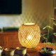 GUANSHAN Bambus Weben Laterne Tischlampe Nachttischlampe Japanischen Stil Kleines Nachtlicht Dekorativer Licht Tischbeleuchtung Bambus Weben Schreibtisch Lampenschirm für Schlafzimmer - BUJSA4E7