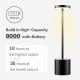 Hapfish LED Tischlampe Kabellos 8000mAh Batteriebetrieben Tischleuchte Led Akku Dimmbar Tisch Lamp aus Metall für Outdoor Innen Esstisch Nachttisch Schreibtisch Balkon - BUBNIH94