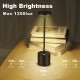 Hapfish LED Tischlampe Kabellos 8000mAh Batteriebetrieben Tischleuchte Led Akku Dimmbar Tisch Lamp aus Metall für Outdoor Innen Esstisch Nachttisch Schreibtisch Balkon - BUBNIH94