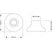 ledscom.de Tischlampe TIX Schalter Porzellan weiß 1 x E27 max. 300W - BTASGA3N
