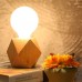 OuXean 2 Stk. Kleine Tischlampe Nachttischlampe mit Diamant-Holzsockel neben Lampe E27 60W Perfekt für Schlafzimmer Wohnzimmer oder Büro ohne Glühbirne - BYEHM767