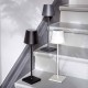 SIGOR Nuindie Dimmbare LED Akku-Tischlampe Indoor & Outdoor Höhe 38 cm aufladbar mit Easy-Connect 12 h Leuchtdauer nachtschwarz - BHLTC6KA