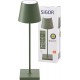 SIGOR Nuindie Dimmbare LED Akku-Tischlampe Indoor & Outdoor Höhe 38 cm aufladbar mit Easy-Connect 12 h Leuchtdauer Tannengrün - BUHPG7EW