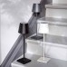 SIGOR Nuindie Dimmbare LED Akku-Tischlampe Indoor & Outdoor Höhe 38cm aufladbar mit Easy-Connect 12 h Leuchtdauer Schneeweiss - BUWIAVQK
