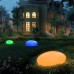 Große LED Solarlampe Garten Solarleuchte mit Fernbedienung Solar Stein Kugel Bodenleuchte Dekoleuchte Außen Innen Wasserdicht 8 Farben Bunt Weiß 33cm x 25cm x 14cm. [Energieklasse A+++] - BHZXANK2