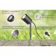 lambado® Kompakte LED Gartenleuchte mit Erdspieß und RGB Farbwechsel Schwarze Gartenstrahler wasserfest IP67 für außen schwenkbar inkl. 1,5m Kabel mit Stecker - BSEAKDH5