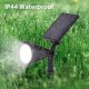 SALCAR Solarleuchte Garten 7 LED Solarstrahler für Außen 2 Helligkeitsstufen IP44 Wasserdichte Solar Gartenlampe für Außen Wege Rasen 2 Stück - BQQKXE9M