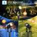 SanGlory 3er Set Gartenstrahler LED mit Erdspieß 3W LED Gartenleuchte mit Stecker 12V IP65 Wasserdicht Gartenbeleuchtung LED Warmweiß Außen-Strahler Außenlampe für Garten - BFYOW33E