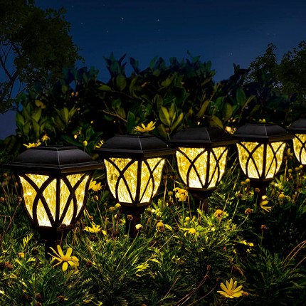Solarlampen für außen LED Garten Solarleuchten 6 Stück wasserdicht Solarlicht für Rasen Terrasse Hof Garten Gehweg - BANIW831