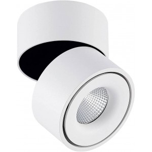 Arcchio LED Deckenlampe 'Rotari' Modern in Weiß aus Aluminium u.a. für Flur & Treppenhaus 1 flammig inkl. Leuchtmittel Deckenleuchte Wandleuchte Strahler Spot Lampe Flurleuchte - BZXLVDAM