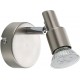 ELC LED Spot Wandlampe Deckenlampe drehbar und schwenkbar Wandstrahler Deckenstrahler nickel inkl. 1x 5W GU10 LED austauschbar Strahler - BFPQB5ED