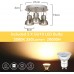 Karmiqi LED Deckenstrahler Drehbar Modern 3-Flamming RundSpot Gebürstetes Nickel Strahler mit 3 x 4W GU10-Leuchtmittel 3000 K für Küche Wohnzimmer Badezimmer Schlafzimmer Lounge - BVCZZJHK