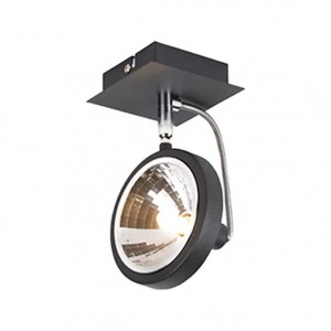 QAZQA Modern Design Spot schwarz 1-Licht verstellbar Nox I Wohnzimmer I Schlafzimmer Aluminium Quadratisch LED geeignet G9 - BQCHB18J