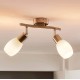 Lindby LED Deckenlampe 'Arda' Modern in Alu aus Glas u.a. für Wohnzimmer & Esszimmer 2 flammig E14 inkl. Leuchtmittel Deckenleuchte Wandleuchte Strahler Spot Lampe Wohnzimmerlampe - BMRZR2ME