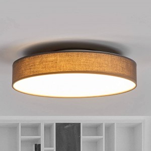 Lindby LED Deckenlampe 'Saira' Modern in Alu aus Textil u.a. für Wohnzimmer & Esszimmer 1 flammig inkl. Leuchtmittel Deckenleuchte Lampe Wohnzimmerlampe - BWAXFNV3