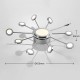Lindby LED Deckenleuchte 'Meru' dimmbar mit Fernbedienung Modern in Chrom aus Metall u.a. für Wohnzimmer & Esszimmer 11 flammig inkl. Leuchtmittel Lampe LED-Deckenlampe Deckenlampe - BKHSL3Q4