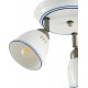 Lindby Strahler 'Eneas' Landhaus Vintage Rustikal in Weiß aus Keramik u.a. für Wohnzimmer & Esszimmer 3 flammig E14 Deckenlampe Deckenleuchte Lampe Spot Wohnzimmerlampe - BIZBCJ4N