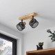 Lindby Strahler 'Evinora' Modern aus Holz u.a. für Wohnzimmer & Esszimmer 2 flammig E14 Deckenlampe Deckenleuchte Lampe Spot Wohnzimmerlampe - BIYSXV26