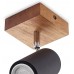 Lindby Strahler 'Maniva' Modern aus Holz u.a. für Wohnzimmer & Esszimmer 1 flammig GU10 Deckenlampe Deckenleuchte Lampe Spot Wohnzimmerlampe - BWULUKMQ