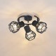 Lindby Strahler 'Nurja' Modern in Schwarz aus Metall u.a. für Wohnzimmer & Esszimmer 3 flammig E27 Deckenlampe Deckenleuchte Lampe Spot Wohnzimmerlampe - BLQAJ721