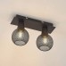 Lindby Strahler 'Zerda' Modern in Schwarz aus Metall u.a. für Wohnzimmer & Esszimmer 2 flammig E14 Deckenlampe Deckenleuchte Lampe Spot Wohnzimmerlampe - BGHIMKNA