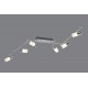 Trio-Leuchten LED-Schiene Aluminium gebürstet chrom Glas weiß gewischt inklusiv 6x 5W LED Breite: max. 150 cm 821410605 - BTESJ79M